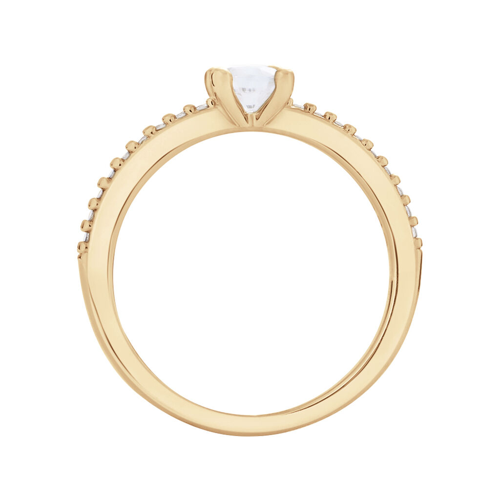 Anello Solitario Golden Dream Placcato Oro Giallo Cubic Zirconia - Anelli con Pietre Donna | Stroili