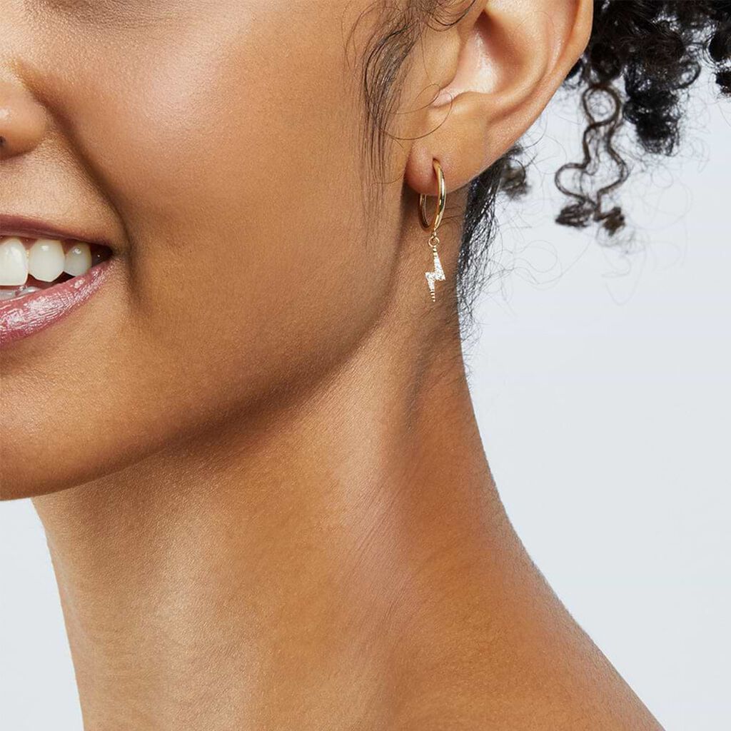 Orecchini A Cerchio Toujours Oro Giallo Cubic Zirconia - Orecchini a Cerchio Donna | Stroili