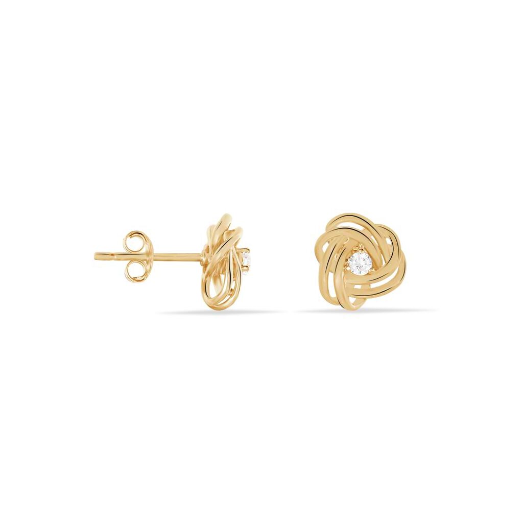 Orecchini Lobo Golden Dream Placcato Oro Giallo Cubic Zirconia - Orecchini a Lobo Donna | Stroili