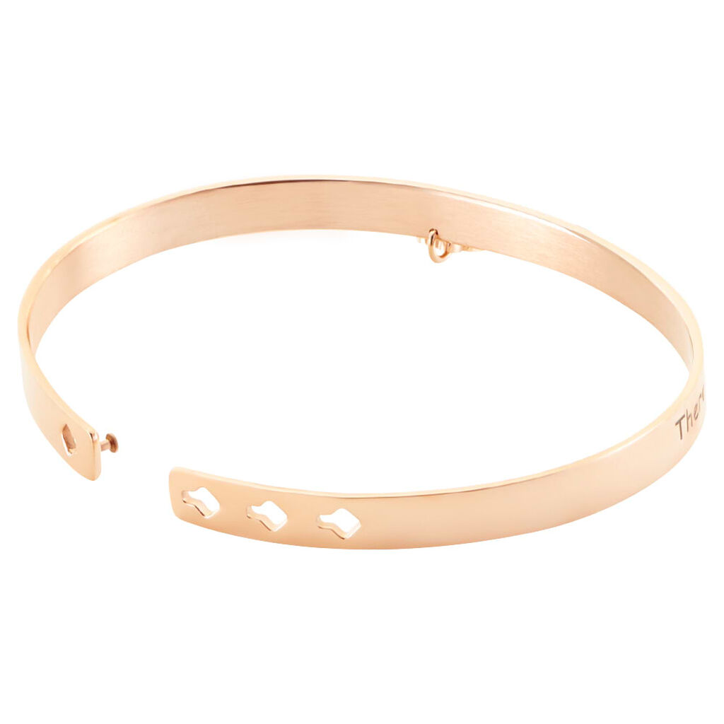 Bangle Lady Message Acciaio Rosa Cristallo - Bracciali Rigidi Donna | Stroili