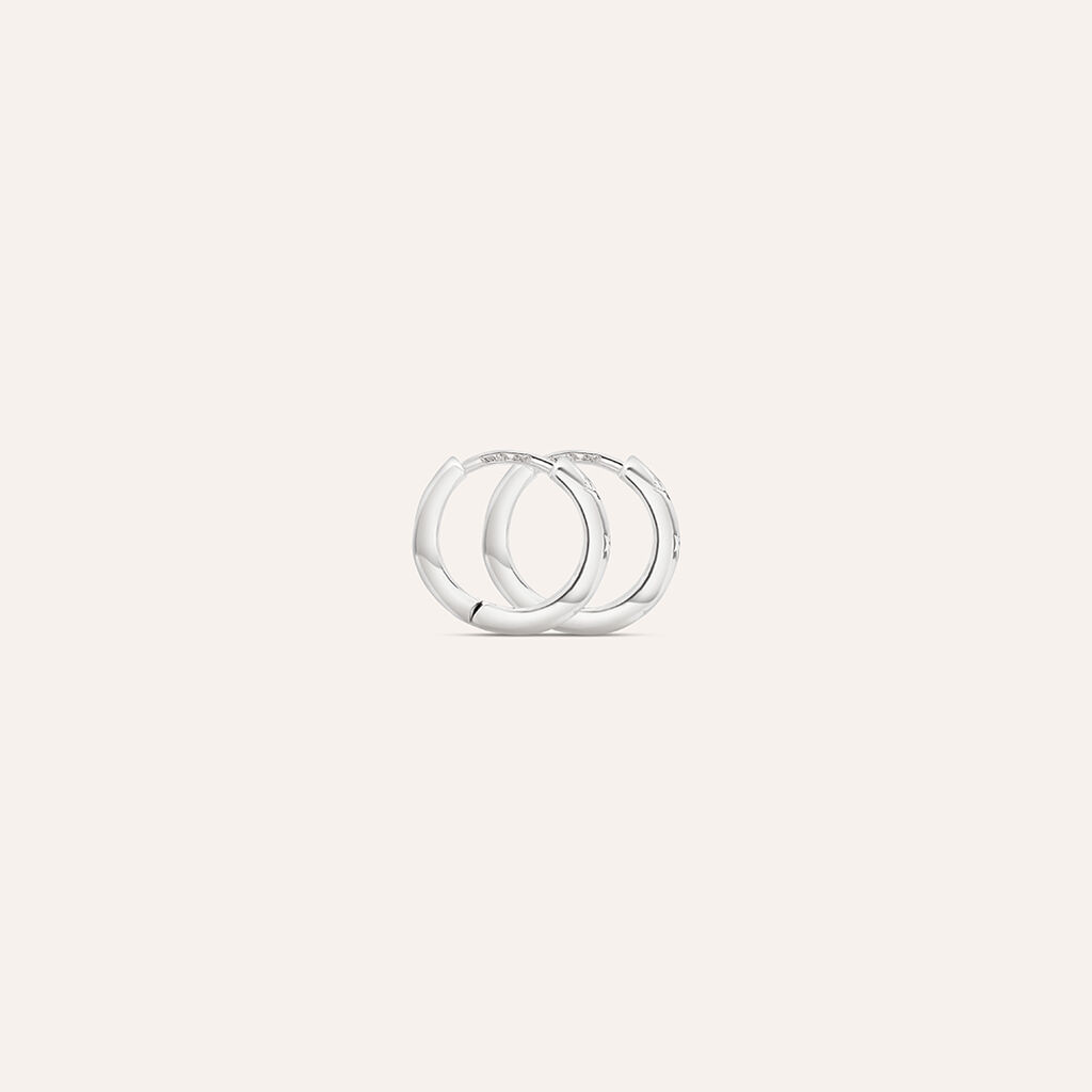 Orecchini A Cerchio Silver Collection Argento Rodiato Cubic Zirconia - Orecchini a Cerchio Donna | Stroili