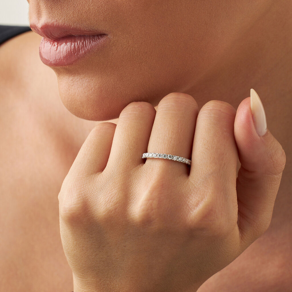 Anello Eternity Diamade Oro Bianco Diamante Lab-Grown - Anelli Eternity Donna | Stroili