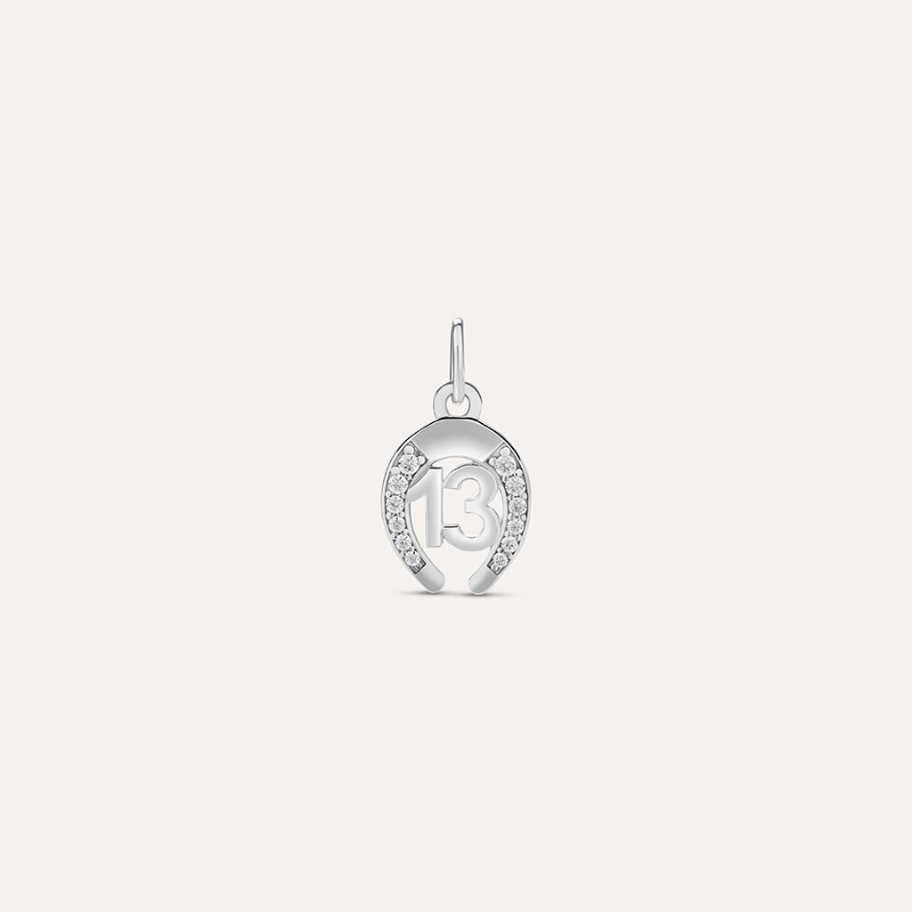 Pendente Saluti&Baci Ferro di Cavallo Love Beats Argento Rodiato Cubic Zirconia