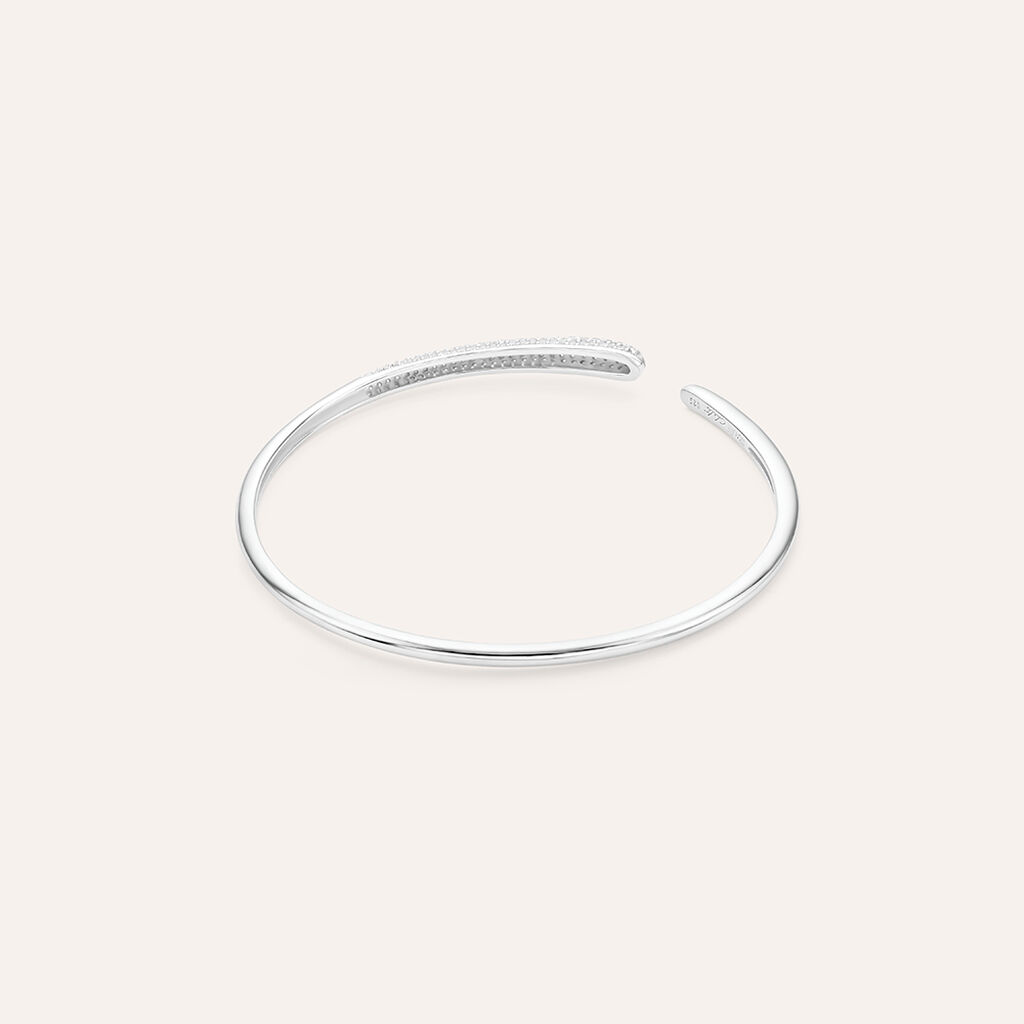 Bangle Silver Shine Argento Rodiato Cubic Zirconia - Bracciali Rigidi Donna | Stroili