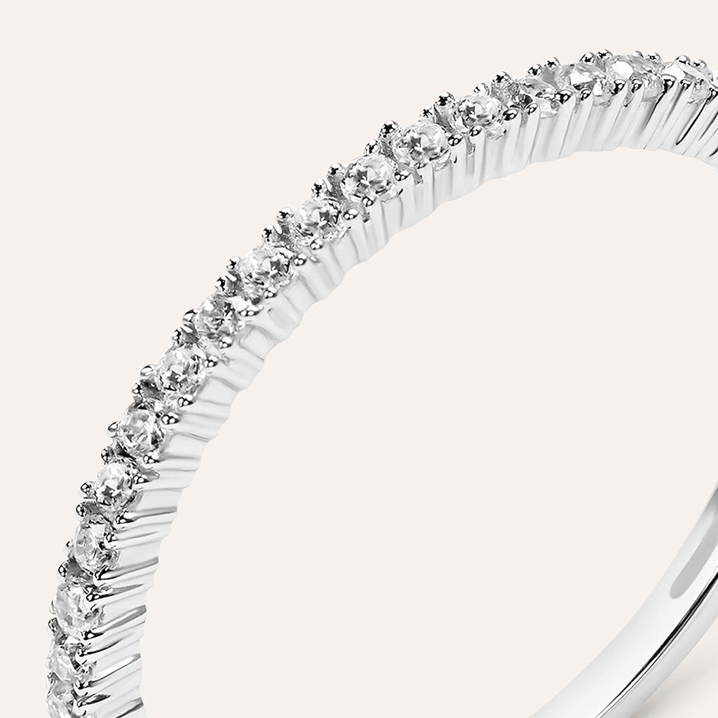Anello Riviere Claire Oro Bianco Cubic Zirconia - Anelli Riviere Donna | Stroili