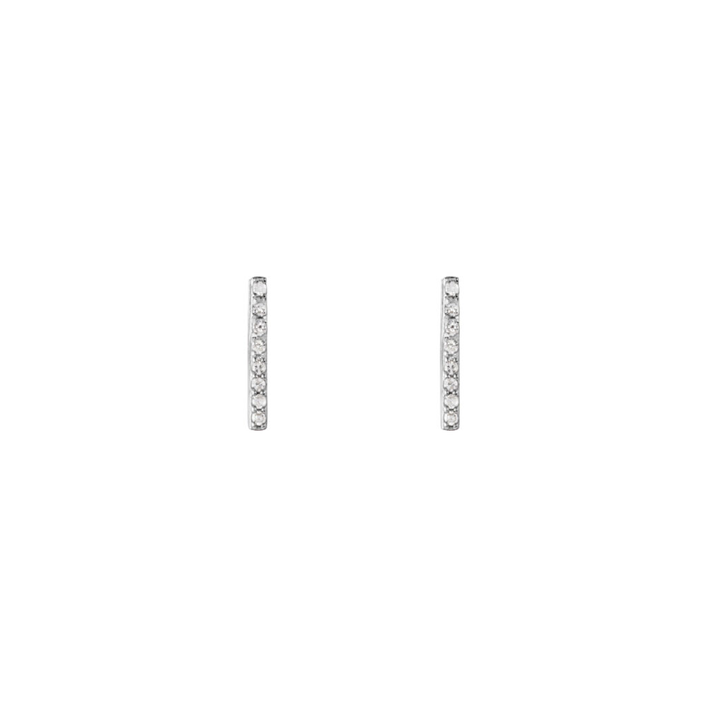 Orecchini Lobo Tennis Sophia Oro Bianco Diamante - Orecchini a Lobo Donna | Stroili