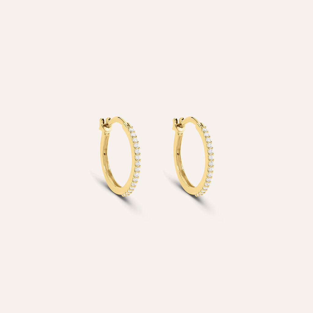 Orecchini A Cerchio Toujours Oro Giallo Cubic Zirconia - Orecchini a Cerchio Donna | Stroili
