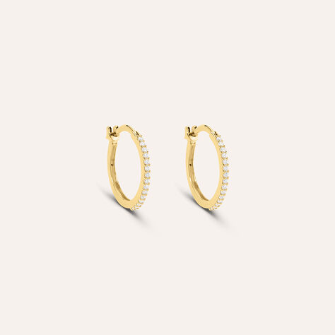 Orecchini A Cerchio Toujours Oro Giallo Cubic Zirconia - Orecchini a Cerchio Donna | Stroili
