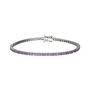Bracciale tennis in argento con zirconi viola