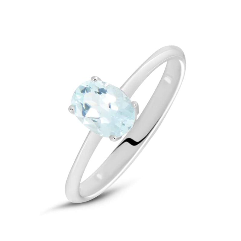 Anello Acquamarina Oro Bianco - Anelli con Pietre Donna | Stroili