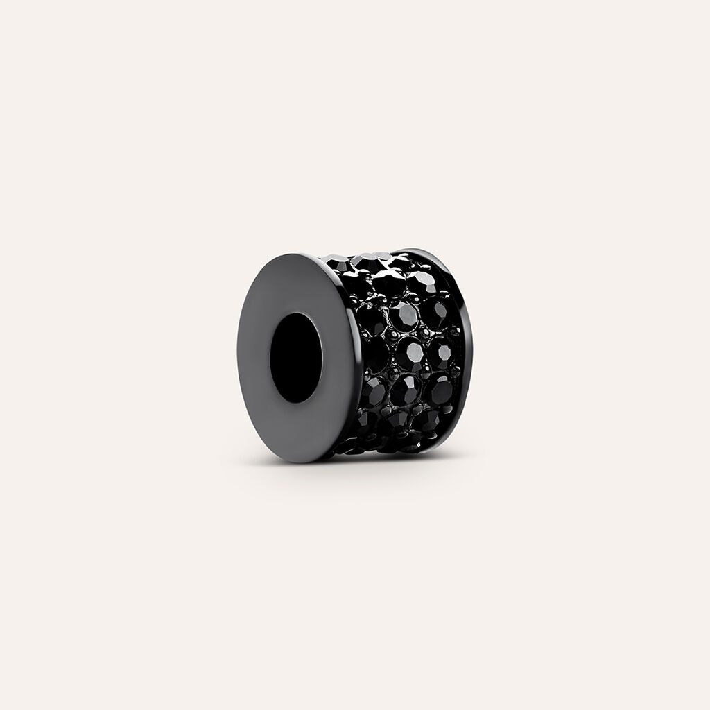 Bead Essential Code Acciaio Nero Cristallo - Beads Uomo | Stroili