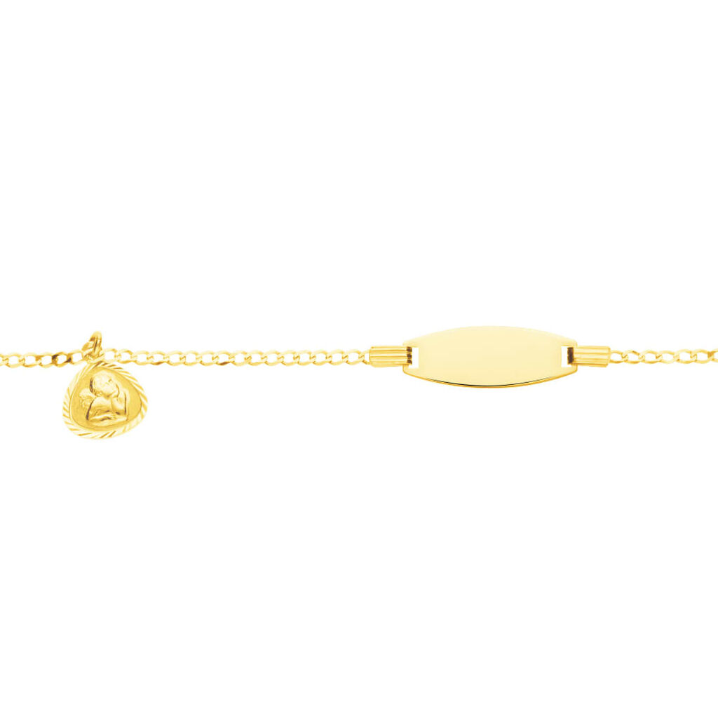 Bracciale Con Targhetta Holy Oro Giallo - Bracciali con Incisione Bambino | Stroili
