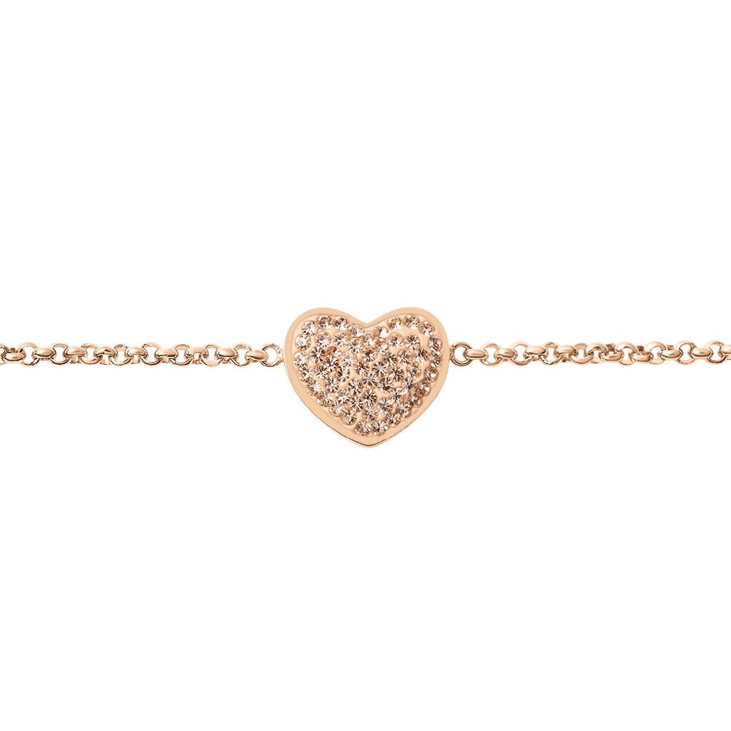 Bracciale Lady Phantasya Acciaio Rosa Cristallo - Bracciali Love Donna | Stroili