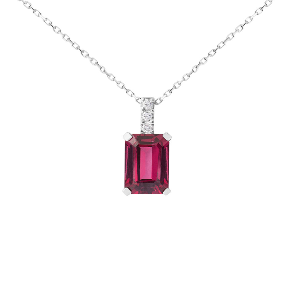 Collana Jasmine Oro Bianco Rodolite Diamante - Collane Donna | Stroili