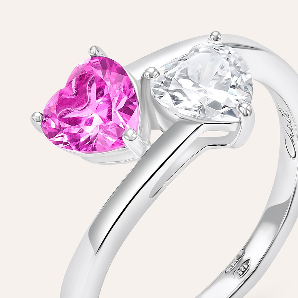 Anello Contrarie Silver Elegance Argento Rodiato Cubic Zirconia