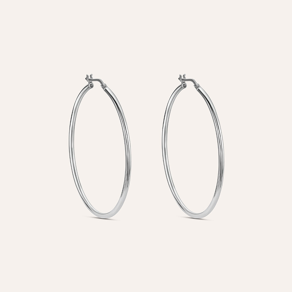 Orecchini A Cerchio Silver Collection Argento Rodiato - Orecchini a Cerchio Donna | Stroili