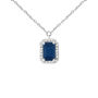 Collana Charlotte Oro Bianco Zaffiro Diamante