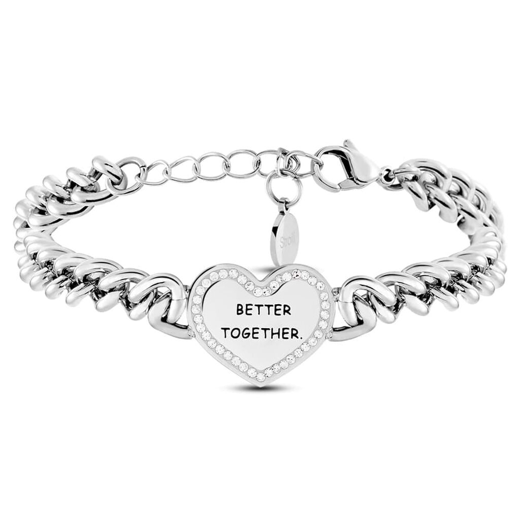 Bracciale Lady Message Acciaio Cristallo - Bracciali Love Donna | Stroili