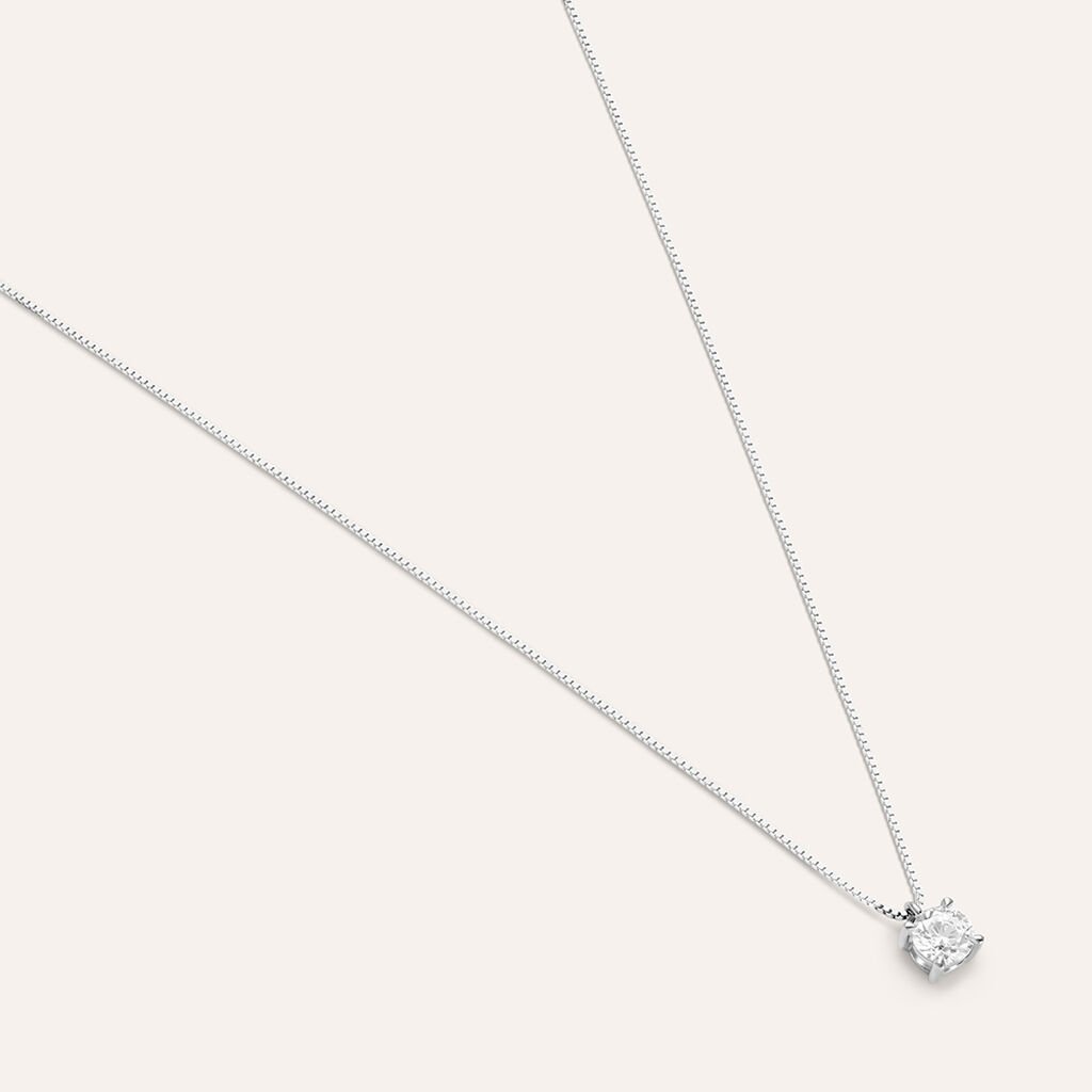 Collana Punto Luce Claire Oro Bianco Cubic Zirconia