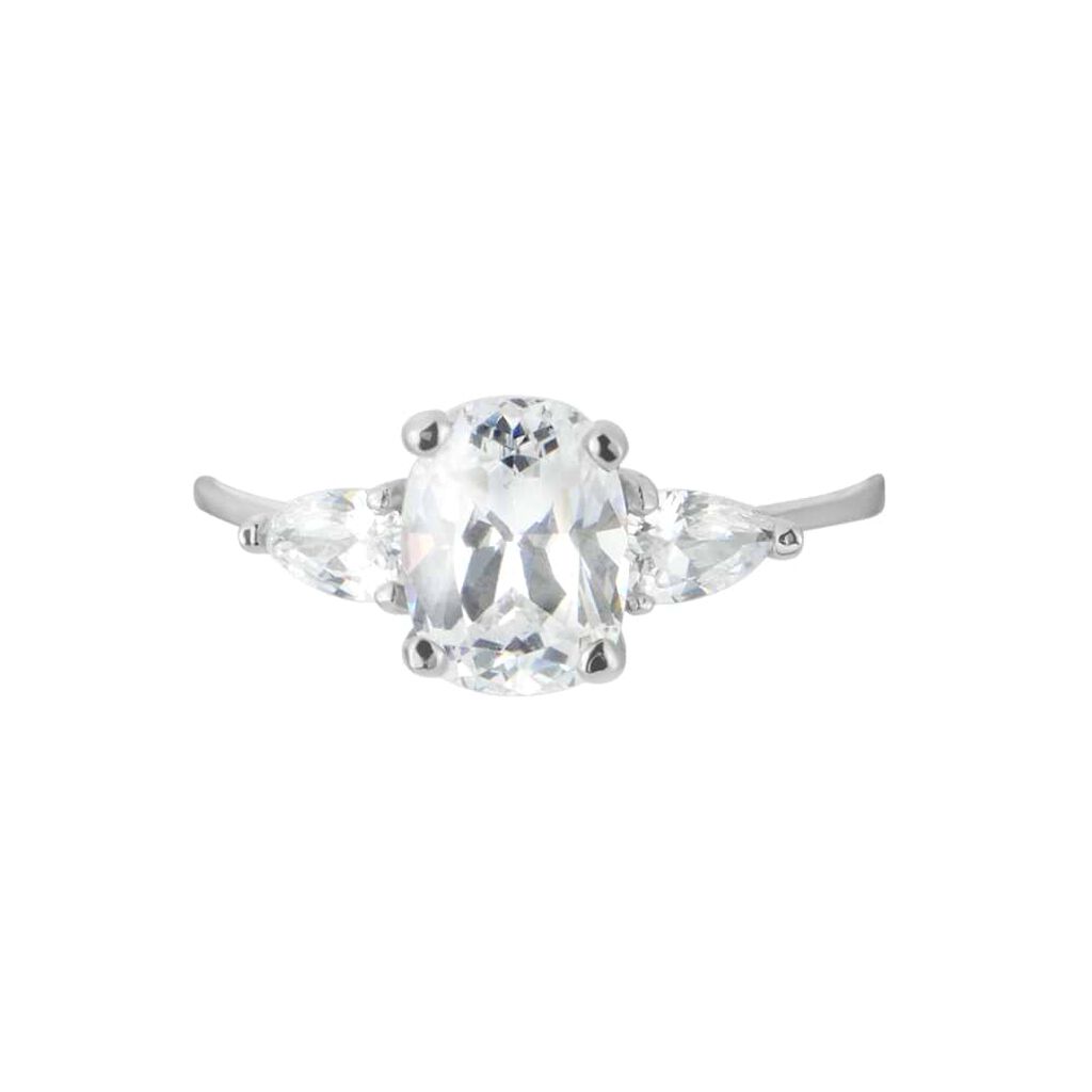 Anello Trilogy Claire Oro Bianco Cubic Zirconia