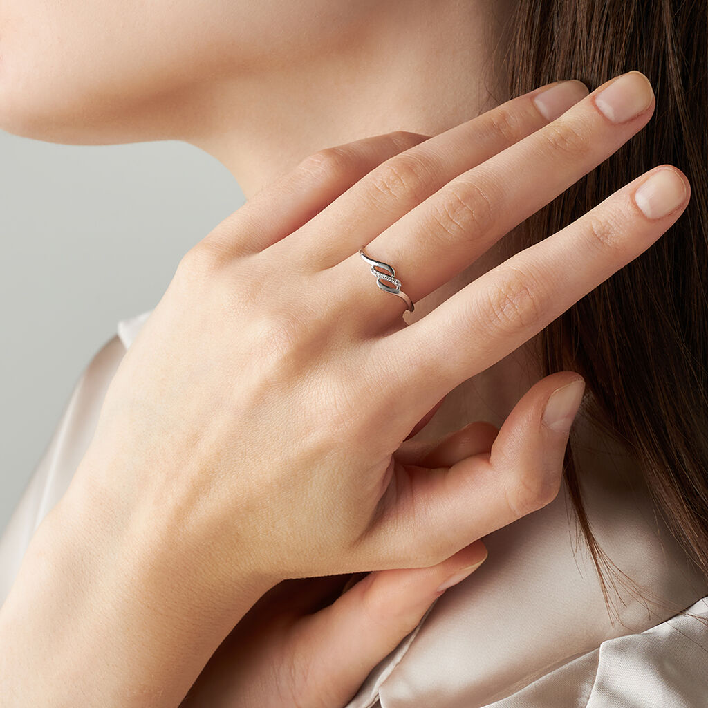 Anello Fantasia Sophia Oro Bianco Diamante - Anelli con Pietre Donna | Stroili
