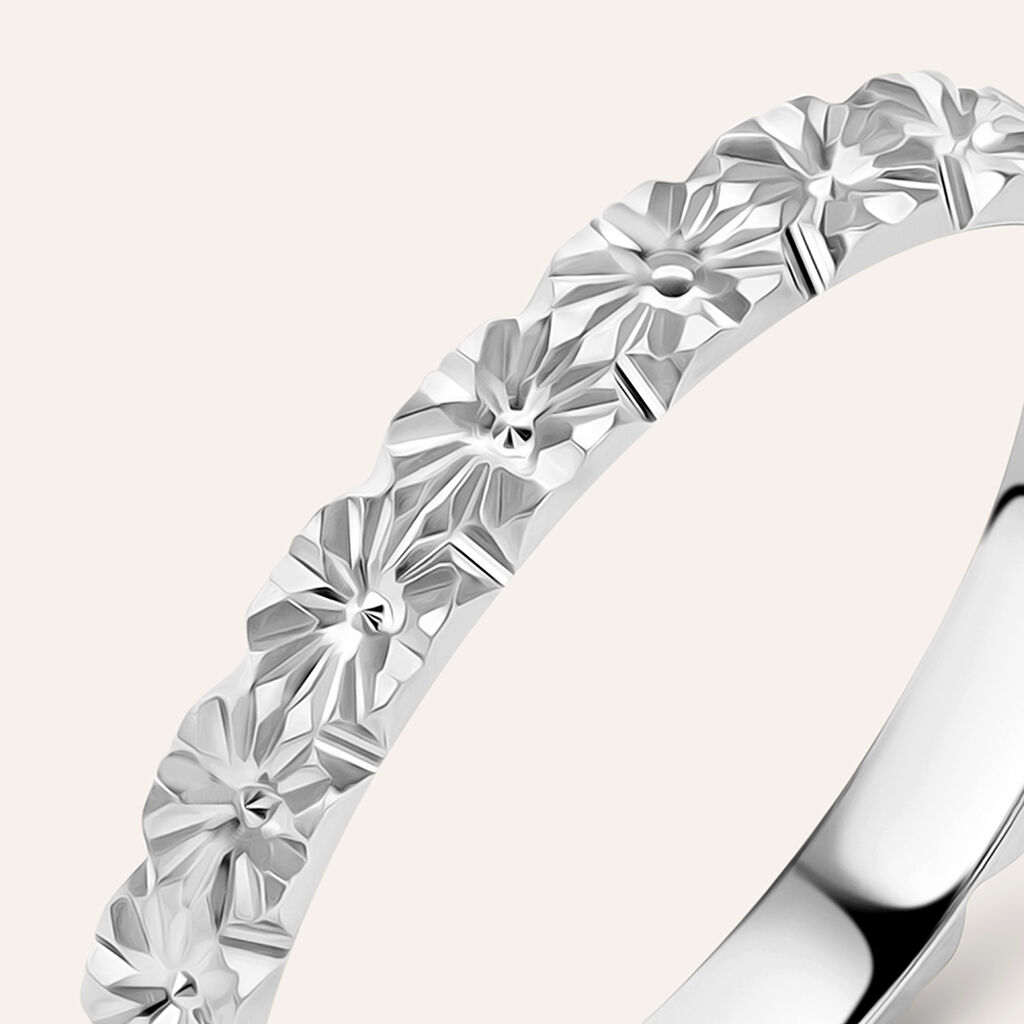 Fede Classica Diamantata 2.5 mm Oro Bianco - Anelli con Incisione Donna | Stroili