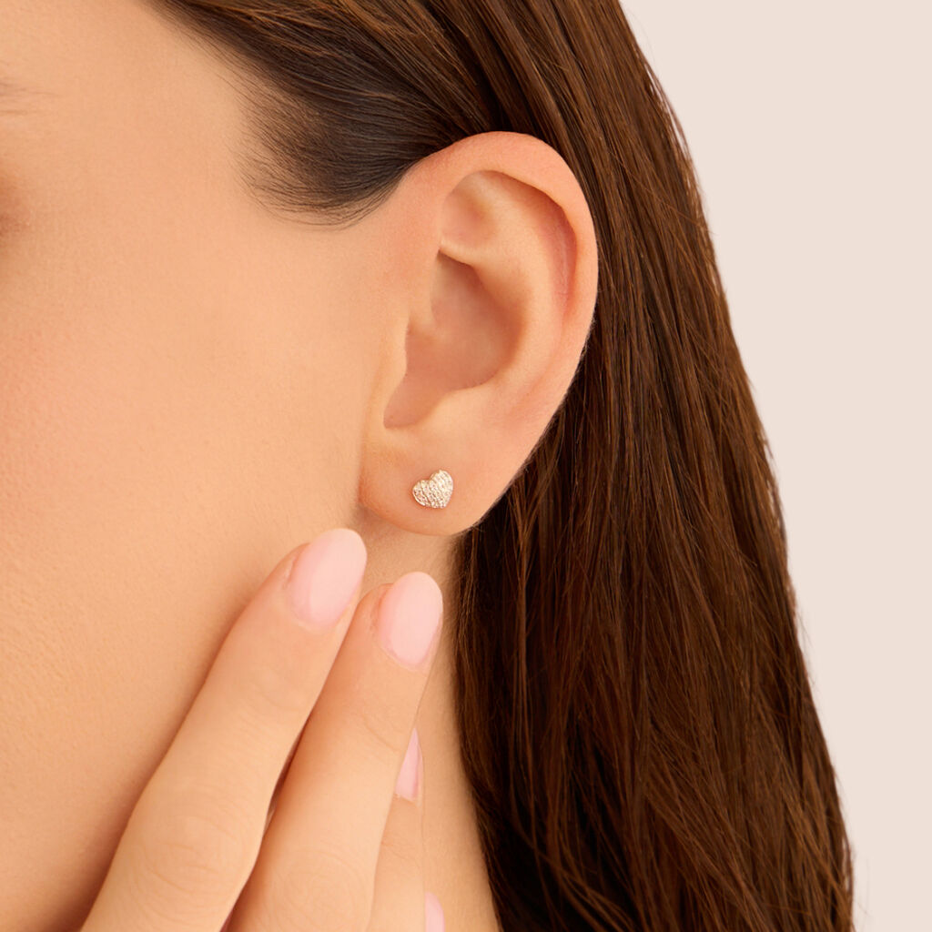 Orecchini Lobo Sophia Oro Bianco Diamante