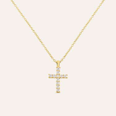 Collana Silver Glow Argento Dorato Cubic Zirconia
