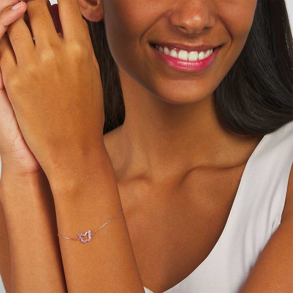 Bracciale Silver Rainbow Argento Rosa Cubic Zirconia - Bracciali Amicizia Donna | Stroili