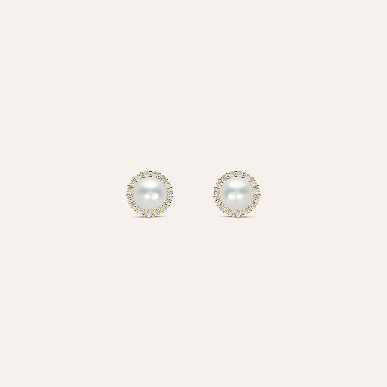 Orecchini Lobo Bon Ton Oro Giallo Perla D'Acqua Dolce Cubic Zirconia - Orecchini a Lobo Donna | Stroili