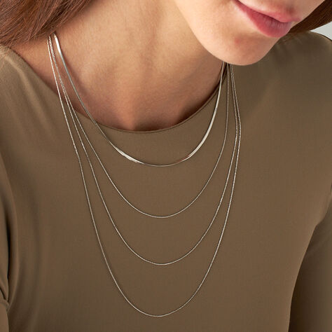 Catena Silver Collection Argento Rodiato - Collane Catena Donna | Stroili