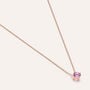 Collana Punto Luce Silver Rainbow Argento Rosa Cubic Zirconia