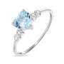 Anello Solitario Amélie Oro Bianco Topazio Cubic Zirconia