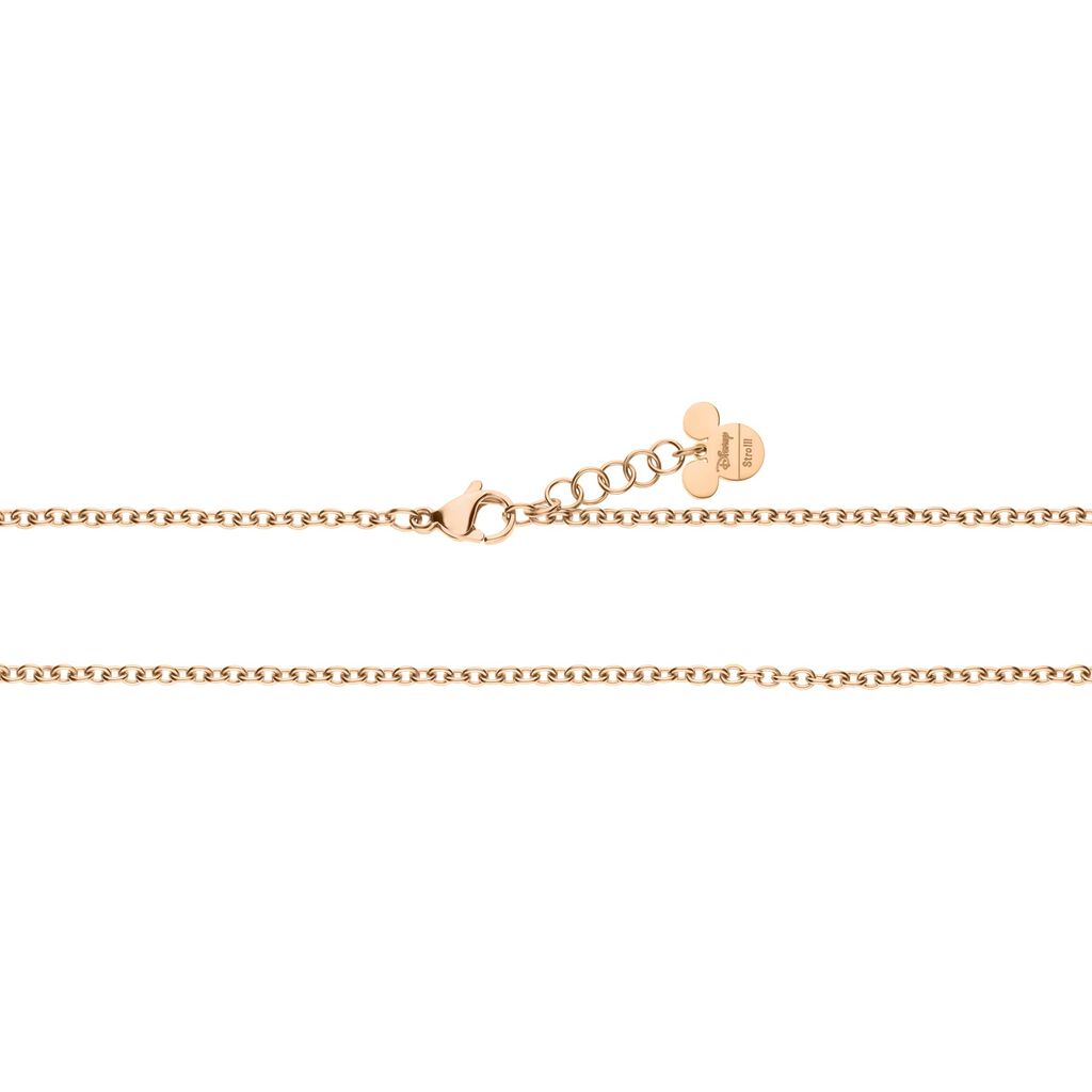 Collana Lady Message Acciaio Rosato Disney e Cristalli - Collane Bambino | Stroili