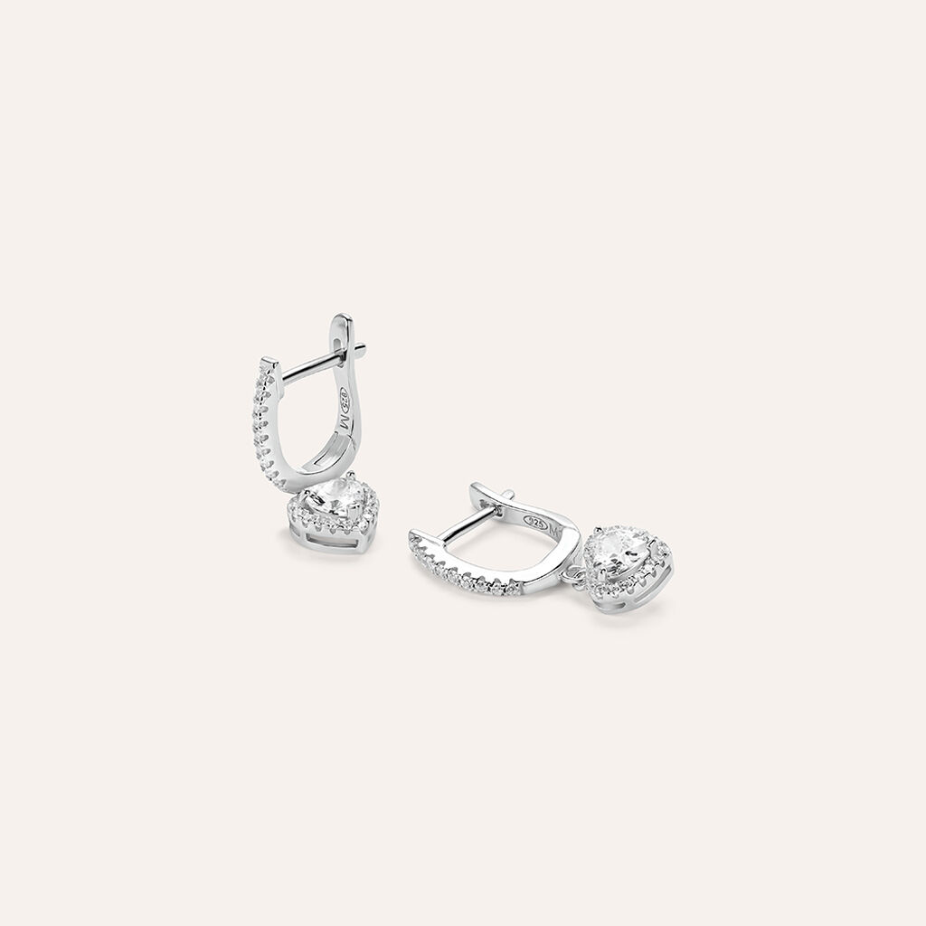 Orecchini Lobo Silver Elegance Argento Rodiato Cubic Zirconia - Orecchini a Lobo Donna | Stroili