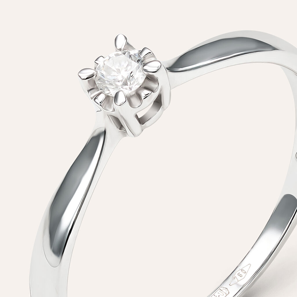 Anello Solitario Diamazing Oro Bianco Diamante