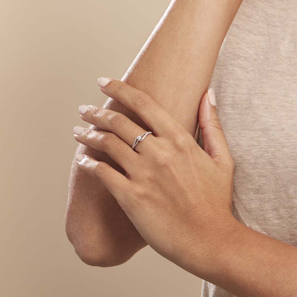 Anello Solitario Grace Oro Bianco Diamante