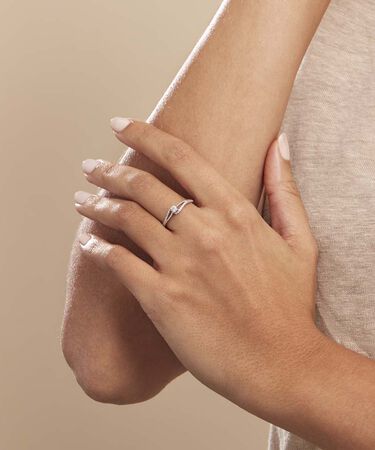 Anello Solitario Grace Oro Bianco Diamante