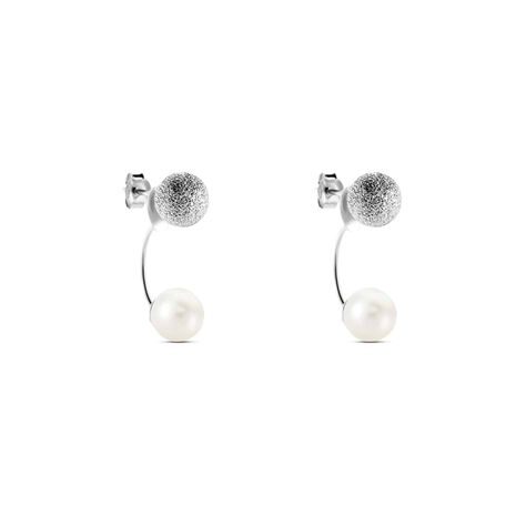 Orecchini in argento e perle - Orecchini a Lobo Donna | Stroili