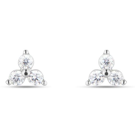 Orecchini Lobo Bon Ton Oro Bianco Cubic Zirconia - Orecchini a Lobo Donna | Stroili