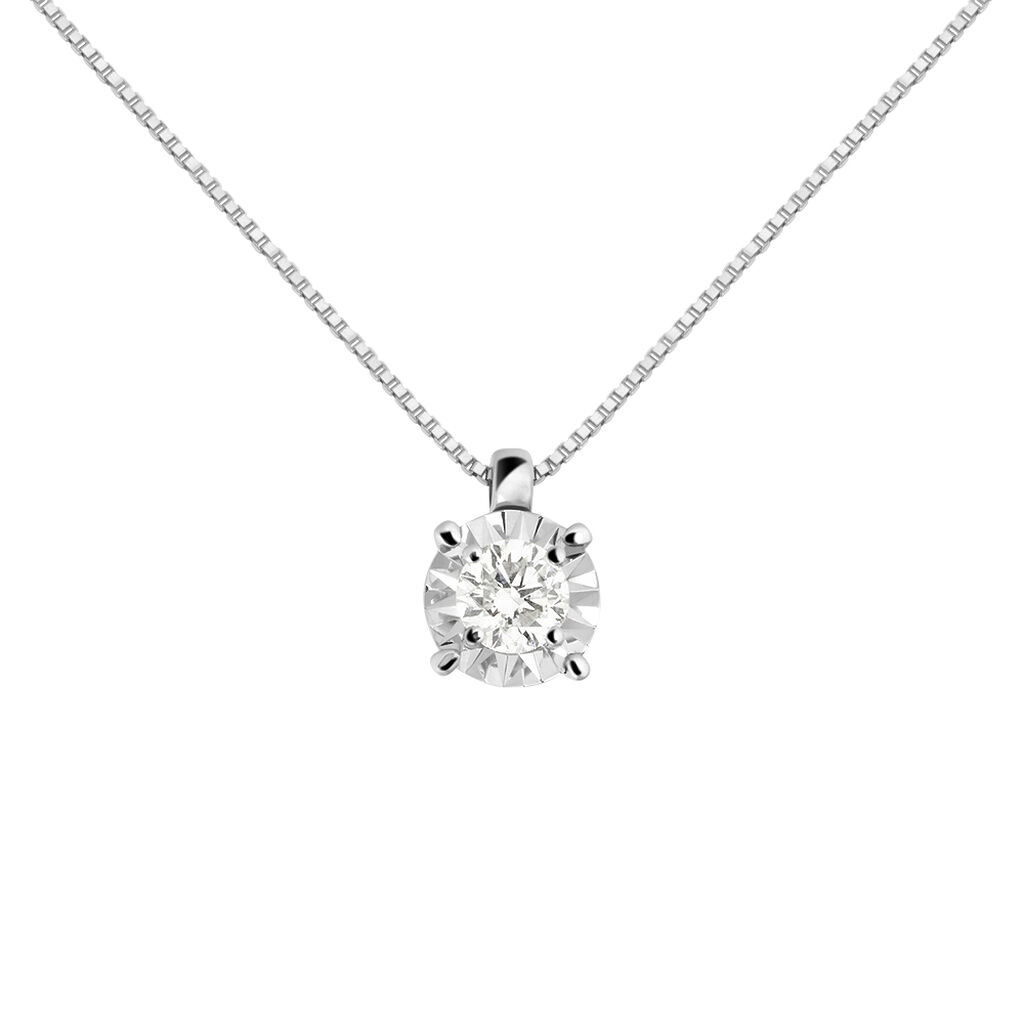 Collana Punto Luce Diamotion Oro Bianco Diamante