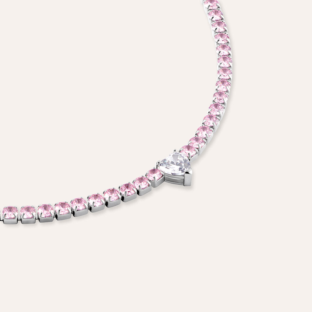 Bracciale Tennis Aura Acciaio Cristallo