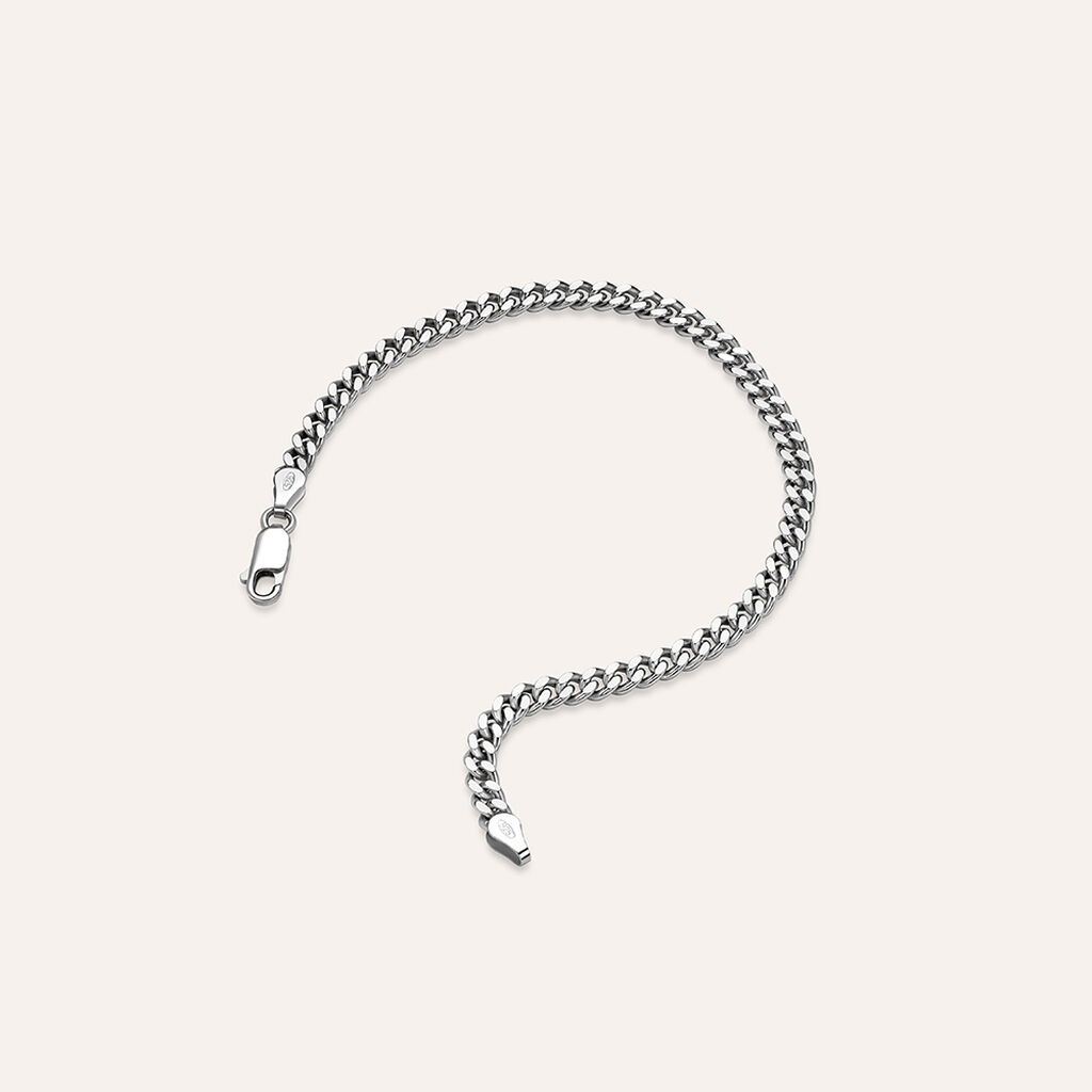 Bracciale Catena Gentleman Argento Rodiato - Bracciali Uomo | Stroili
