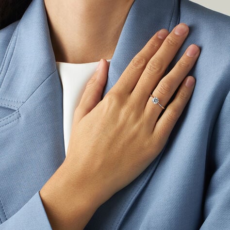 Anello Solitario Claire Oro Bianco Cubic Zirconia - Anelli con Pietre Donna | Stroili