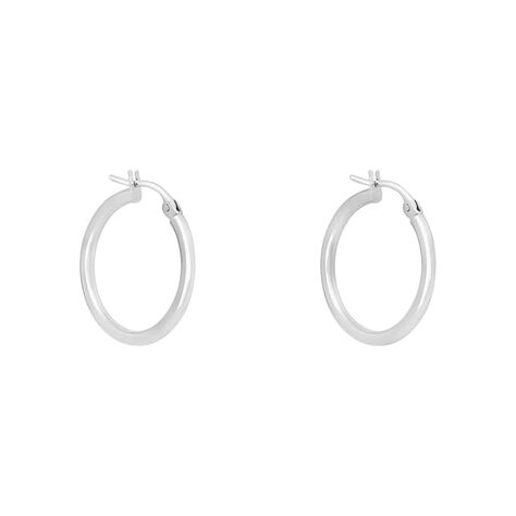 Orecchini A Cerchio Toujours Oro Bianco - Orecchini a Cerchio Donna | Stroili