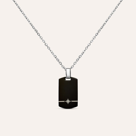 Collana Man Code Acciaio Bicolore Bianco / Nero - Collane Uomo | Stroili