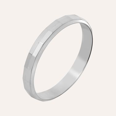 Fede Classica Diamantata 3 mm Oro Bianco