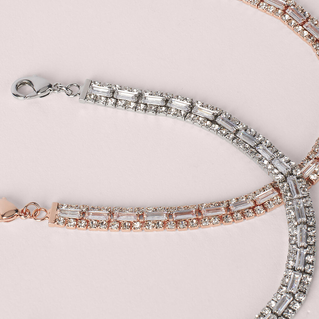 Bracciale Tennis Romantic Shine Metallo Cristallo