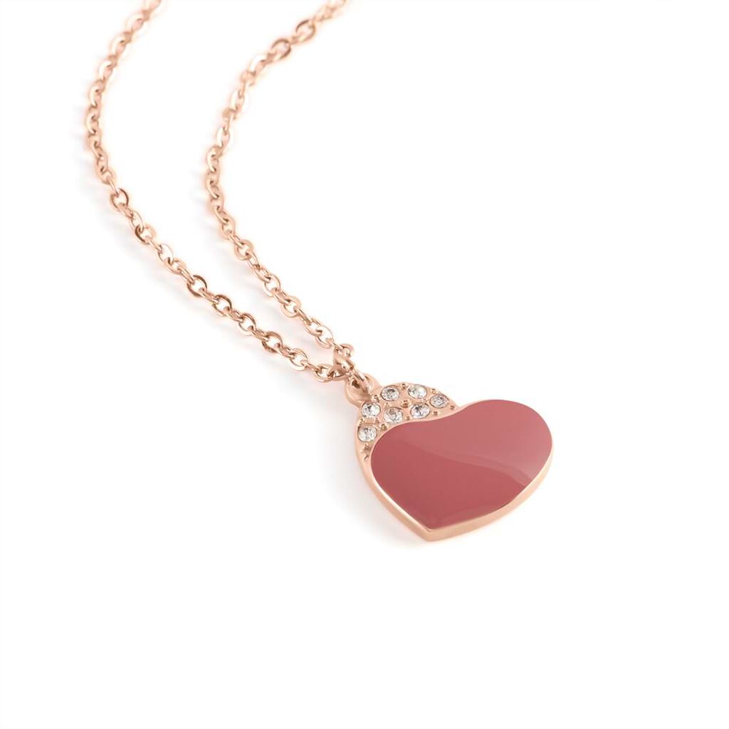 Collana Lady Sweet Acciaio Rosa Cristallo - Collane Donna | Stroili