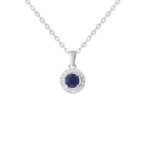 Collana Punto Luce Charlotte Oro Bianco Zaffiro Diamante - Collane Choker Donna | Stroili